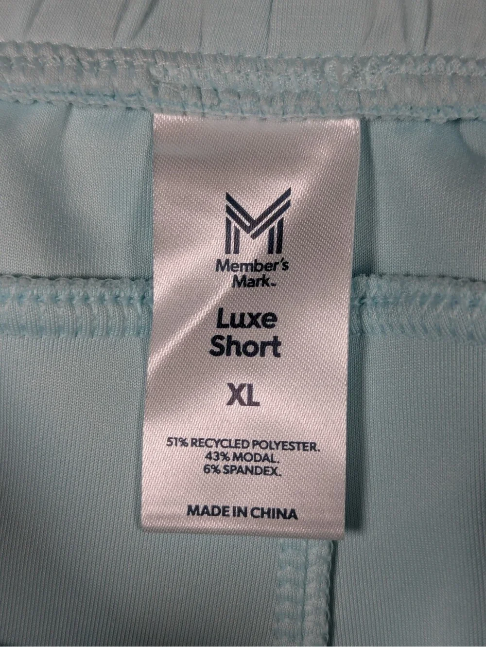 Member's Mark - Unisex - Adjustable Drawcord Luxe Shorts - Blue - Size: XL